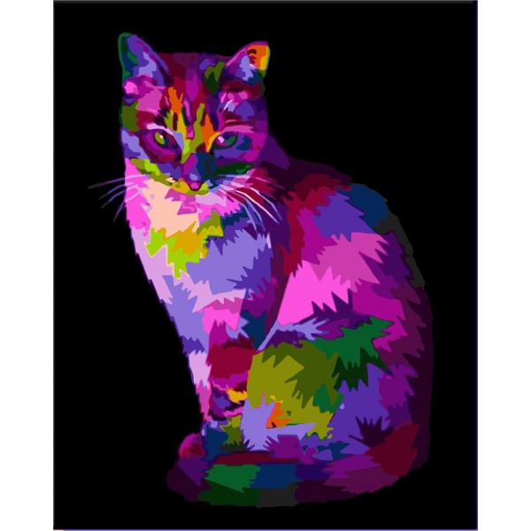 Color cat Painting By Numbers UK