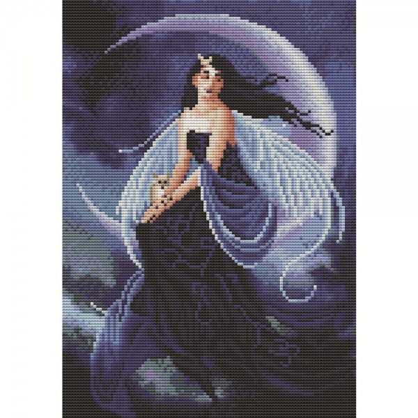 11ct Full cross stitch | Angle（30x40cm） Painting By Numbers UK