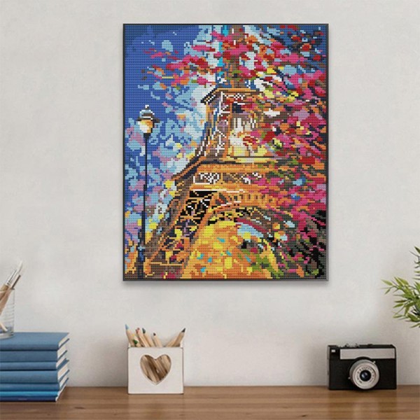 11ct Full cross stitch | Eiffel Tower（30x40cm） Painting By Numbers UK