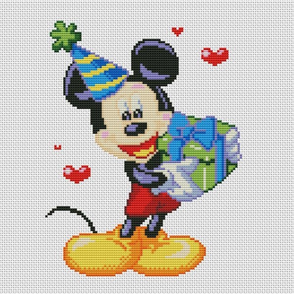 14ct cross stitch | Mickey Mouse（35x35cm） Painting By Numbers UK