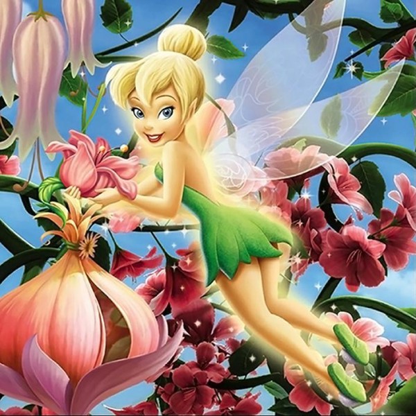 11ct Fullcross stitch | Tinker Bell（30x30cm） Painting By Numbers UK
