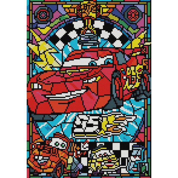 11ct Full cross stitch | Cars（30x40cm） Painting By Numbers UK