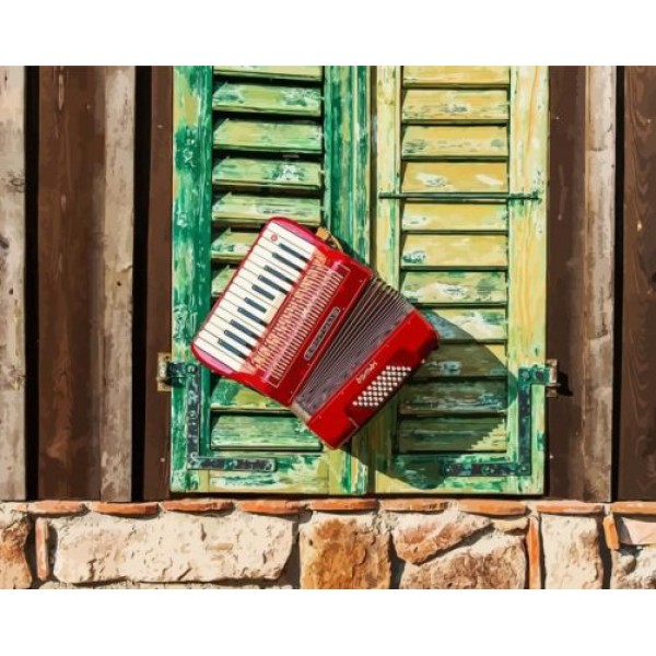 Accordion on the window-40*50cm Painting By Numbers UK