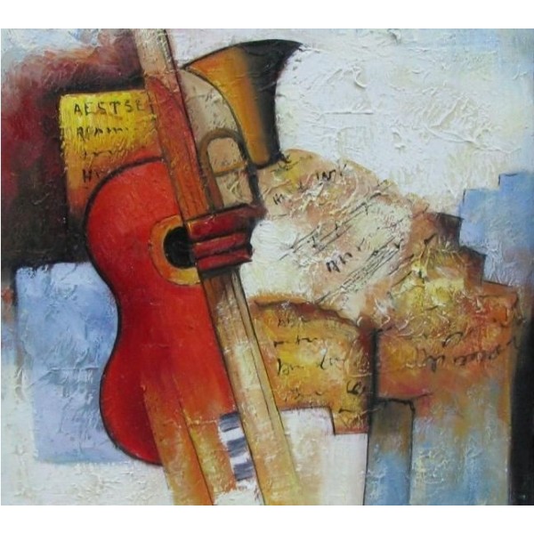 Abstract guitar- 40*50cm Painting By Numbers UK