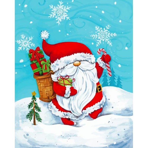 Santa Gnome (40X50cm) Painting By Numbers UK