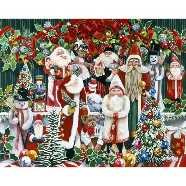 Santas and snowmen Painting By Numbers UK