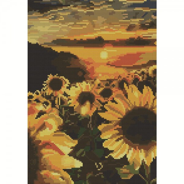 11ct Full cross stitch | sunflower（30x40cm） Painting By Numbers UK