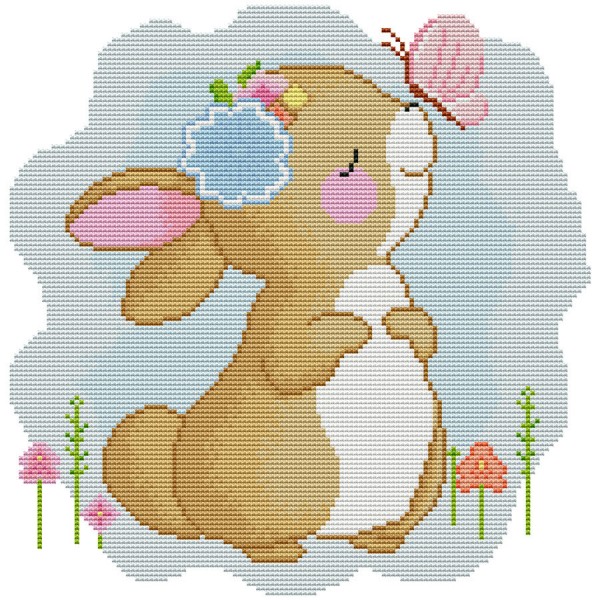 11ct cross stitch | Rabbit（37x37cm） Painting By Numbers UK