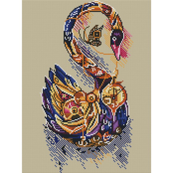 11ct cross stitch | Swan（36x46cm） Painting By Numbers UK