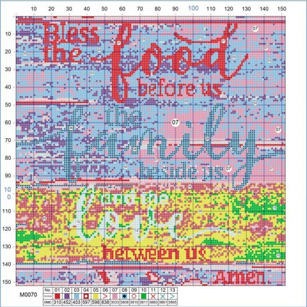 14ct Full cross stitch | Saying（40x40cm） Painting By Numbers UK