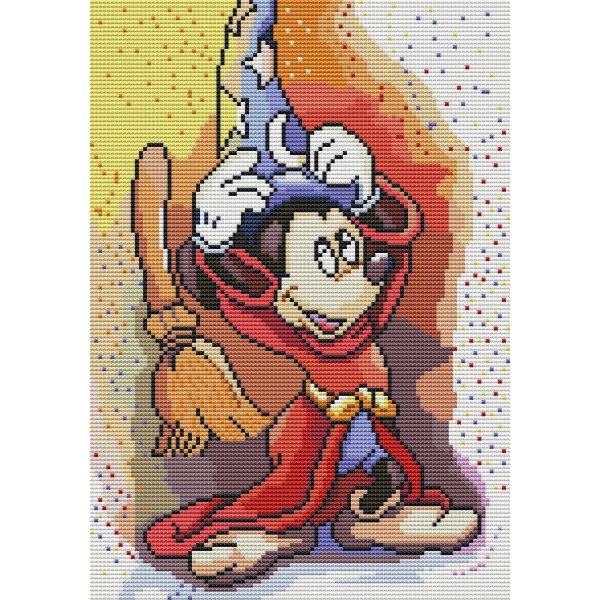 11ct Full cross stitch | Mickey Mouse（30x40cm） Painting By Numbers UK