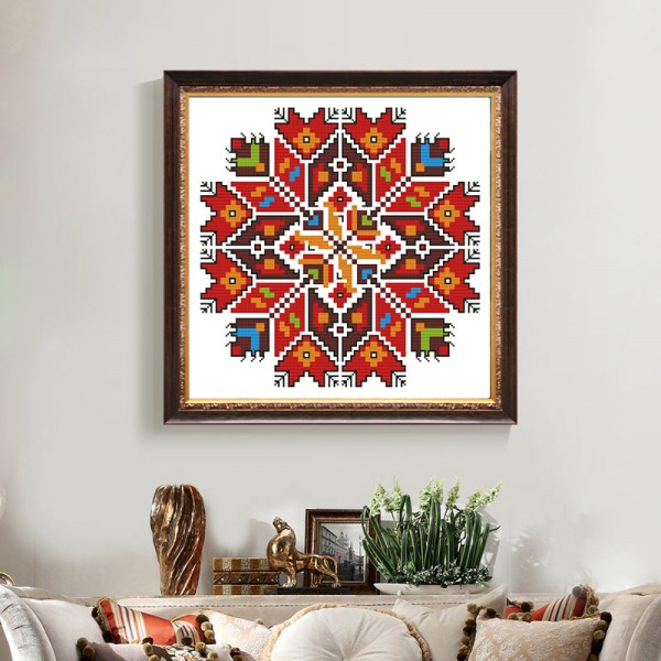 11ct cross stitch | Mandala Pattern（46x46cm） Painting By Numbers UK