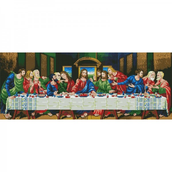 14ct Full cross stitch | The Last Supper（95x40cm） Painting By Numbers UK
