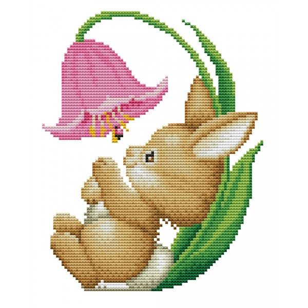 14CT Counted Cross Stitch | Rabbit | Calico（22x26cm） Painting By Numbers UK