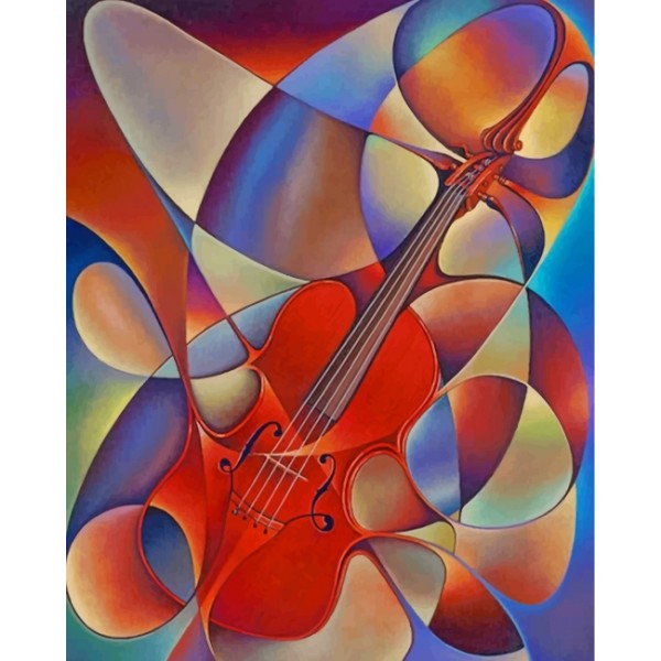 Dynamic Violin (40X50cm) Painting By Numbers UK