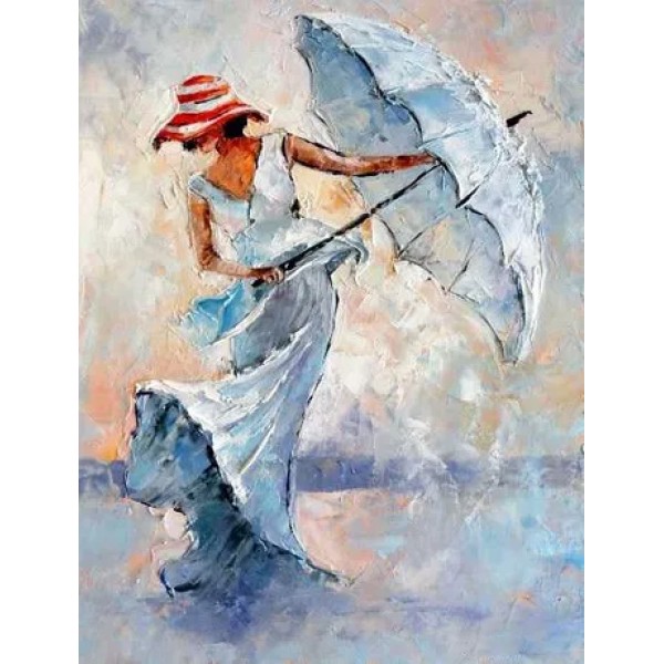 Umbrella Girl- 40*50cm Painting By Numbers UK