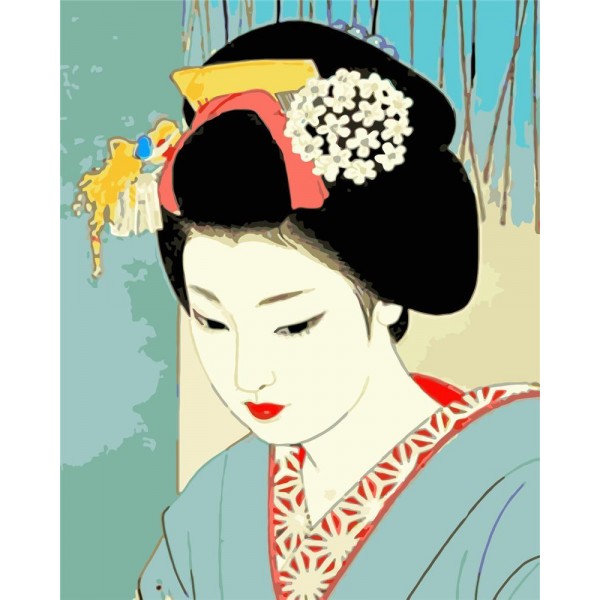 Japanese girl Painting By Numbers UK