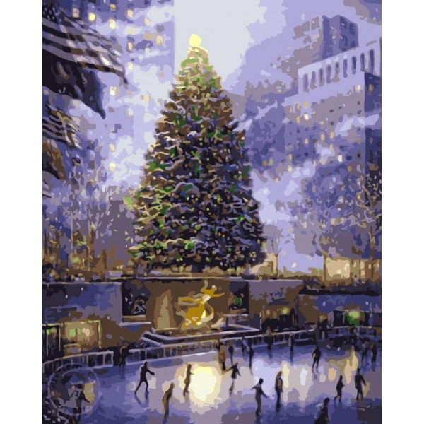 Christmas tree (40X50cm) Painting By Numbers UK