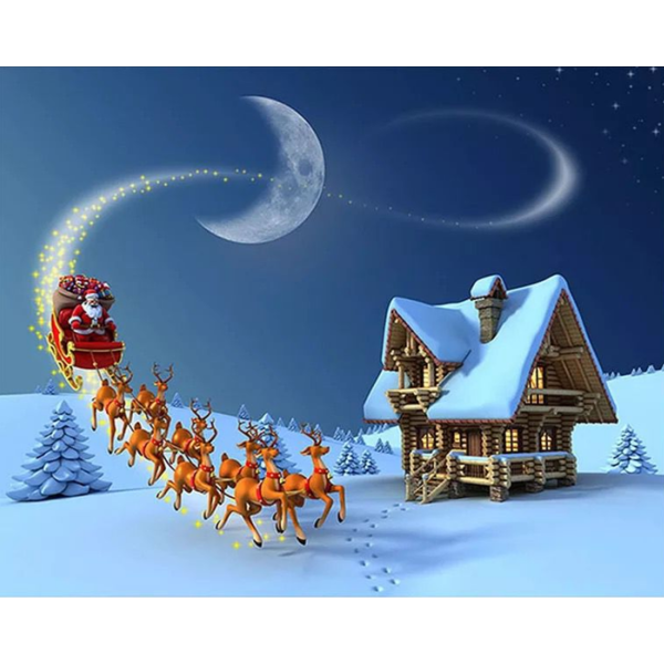 Santa Claus taking off Painting By Numbers UK