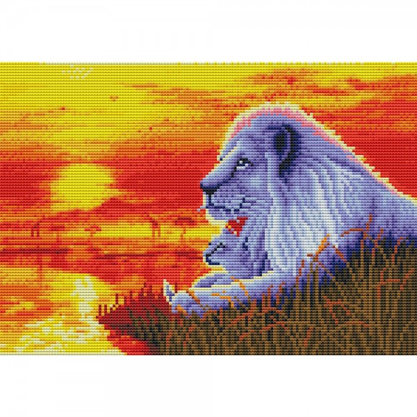 11ct Fullcross stitch | The lion king（30x40cm） Painting By Numbers UK