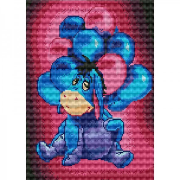 14ct Full cross stitch | Eeyore（40x30cm） Painting By Numbers UK