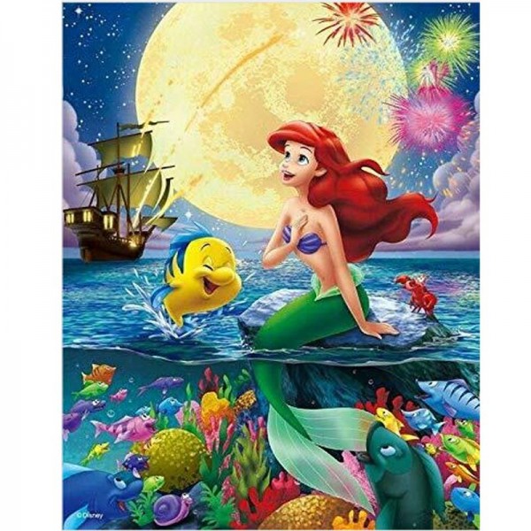 11ct Full cross stitch | mermaid（30x40cm） Painting By Numbers UK