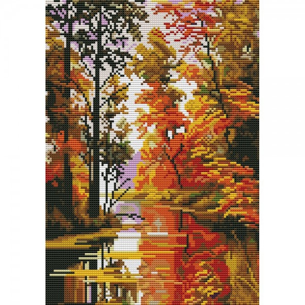 14ct Fullcross stitch | Tree（30x40cm） Painting By Numbers UK