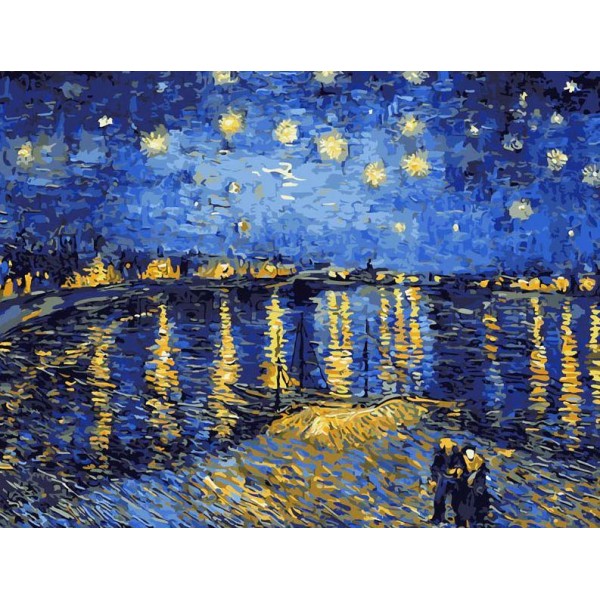 The Starry Night Over The Rhone  (40X50cm) Painting By Numbers UK