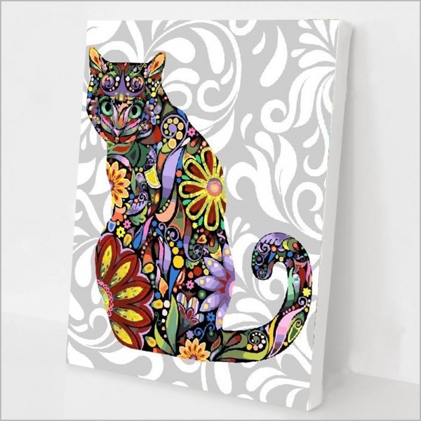 Colorful cat Painting By Numbers UK