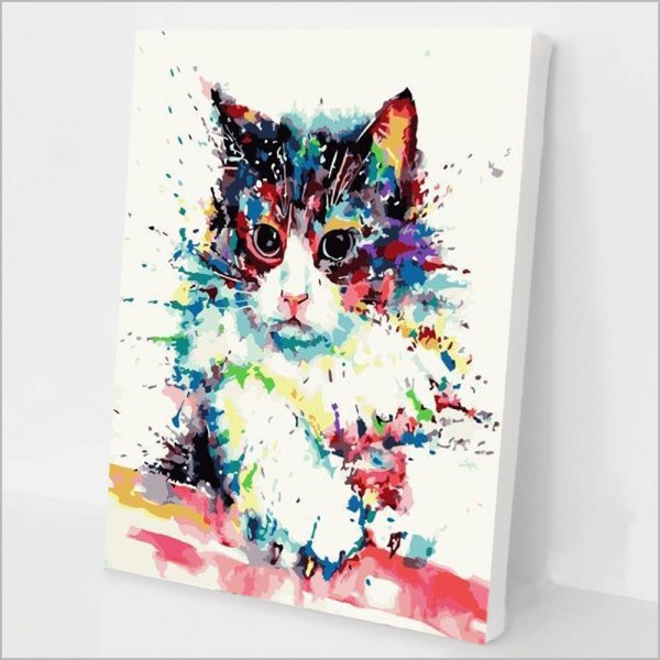 Colorful Cat Painting By Numbers UK