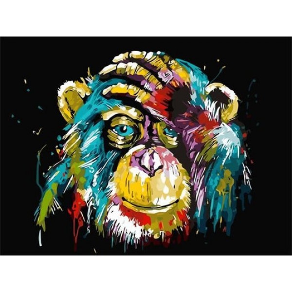 Colorful orangutan-- 40*50cm Painting By Numbers UK