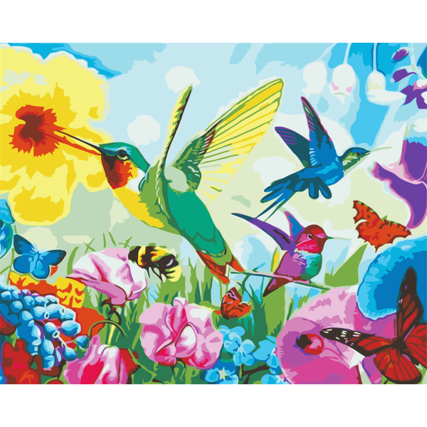 Birds and Flowers Painting By Numbers UK