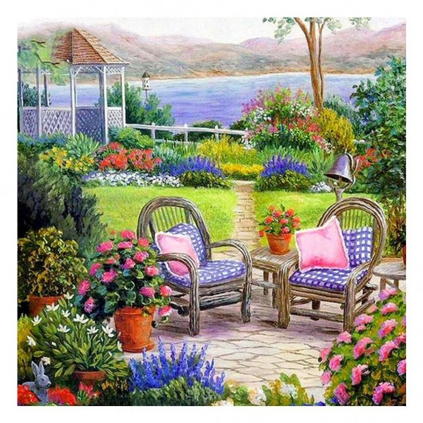 Flower circle Painting By Numbers UK