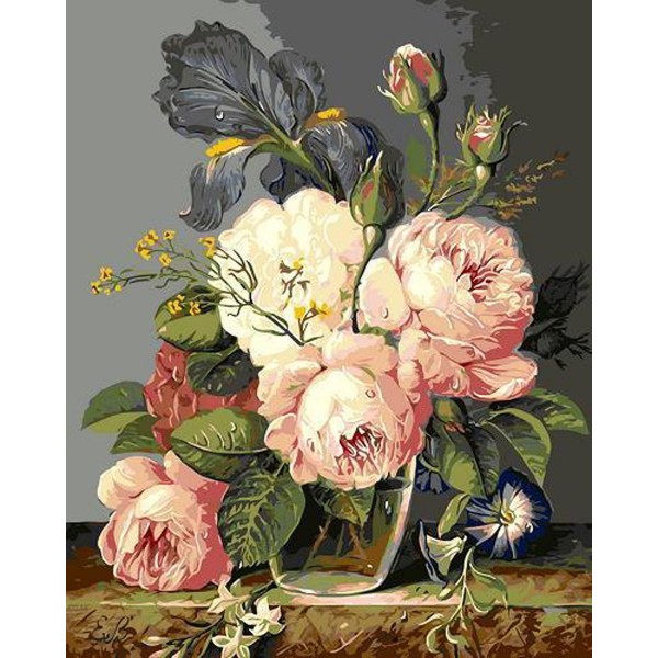 Flower peony Painting By Numbers UK