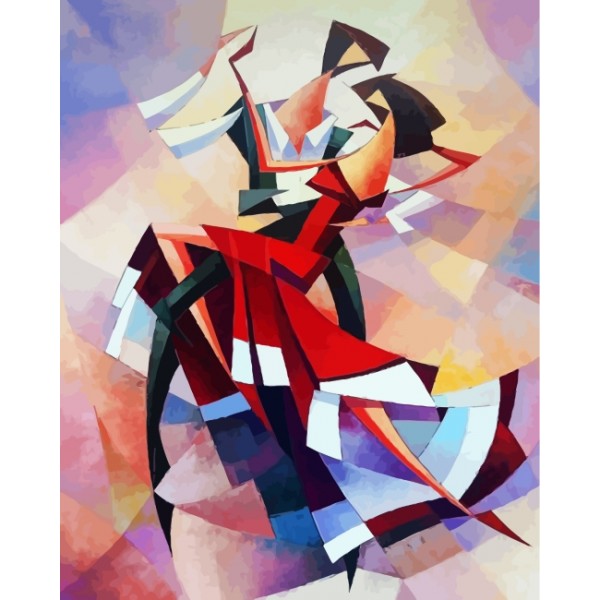 Cubism Flamenco Dancers  (40X50cm) Painting By Numbers UK