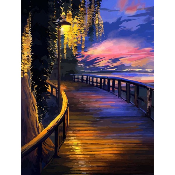 Night promenade- 40*50cm Painting By Numbers UK