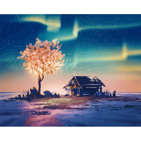 Aurora scenery- 40*50cm Painting By Numbers UK