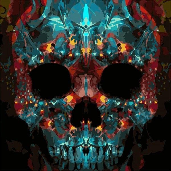 Colorful skull Painting By Numbers UK