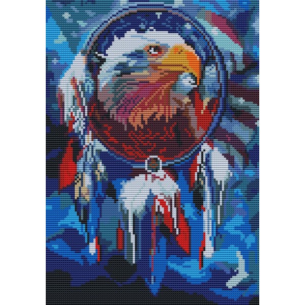 11ct Full cross stitch | eagle（30x40cm） Painting By Numbers UK