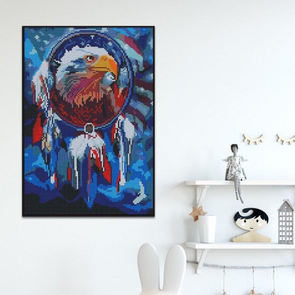 11ct Full cross stitch | eagle（30x40cm） Painting By Numbers UK