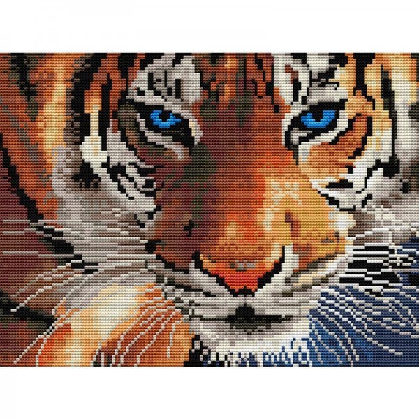 11ct Fullcross stitch | tiger（30x40cm） Painting By Numbers UK