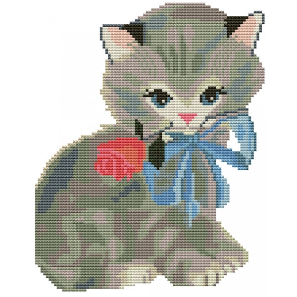 14CT Counted Cross Stitch | Cat | Calico（22x26cm） Painting By Numbers UK