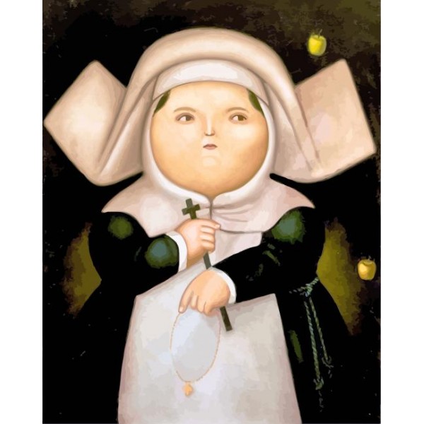 Religious Fat Woman (40X50cm) Painting By Numbers UK
