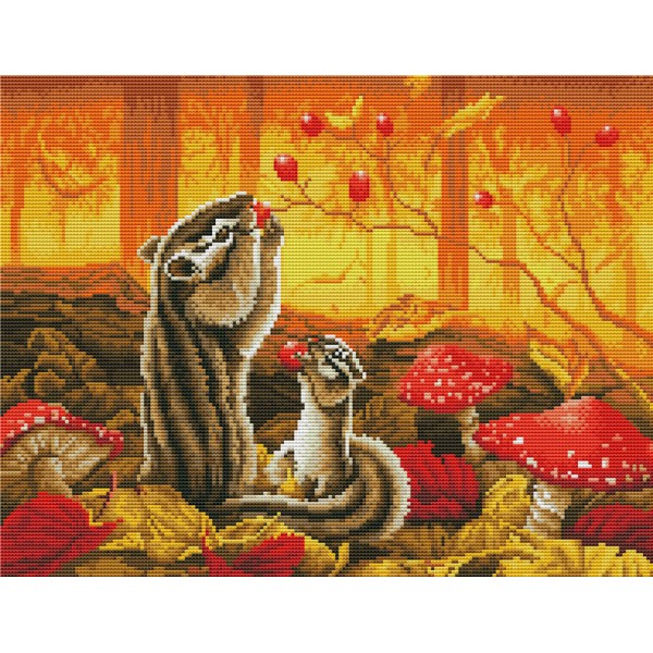 11ct cross stitch | Squirrel（40x50cm） Painting By Numbers UK