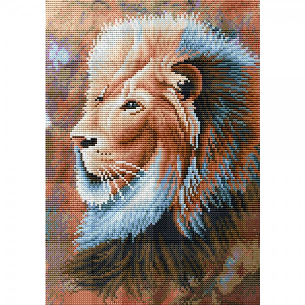 11ct Full cross stitch | Lion（30x40cm） Painting By Numbers UK