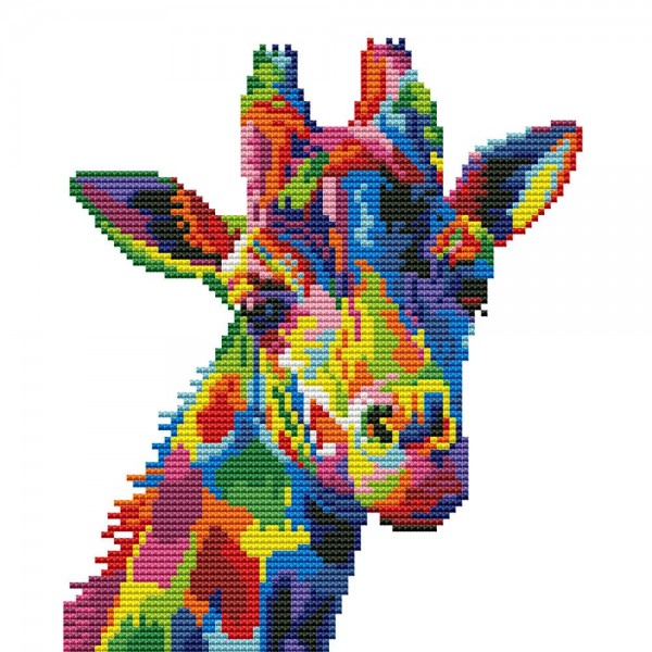 14ct cross stitch | Giraffe（30x30cm） Painting By Numbers UK