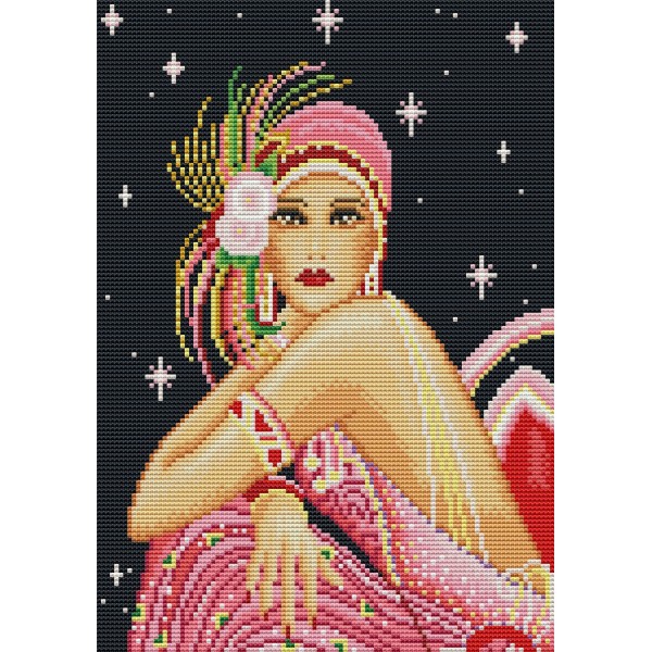 11ct Full cross stitch | woman（30x40cm） Painting By Numbers UK