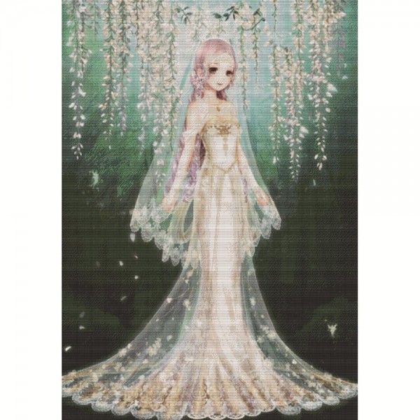 11ct Full cross stitch | Wedding doll（30x40cm） Painting By Numbers UK