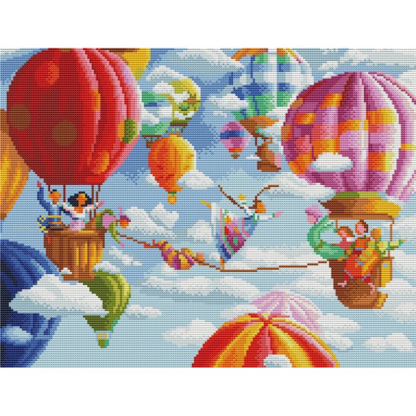 11ct cross stitch | Hot Air Balloon（40x50cm） Painting By Numbers UK