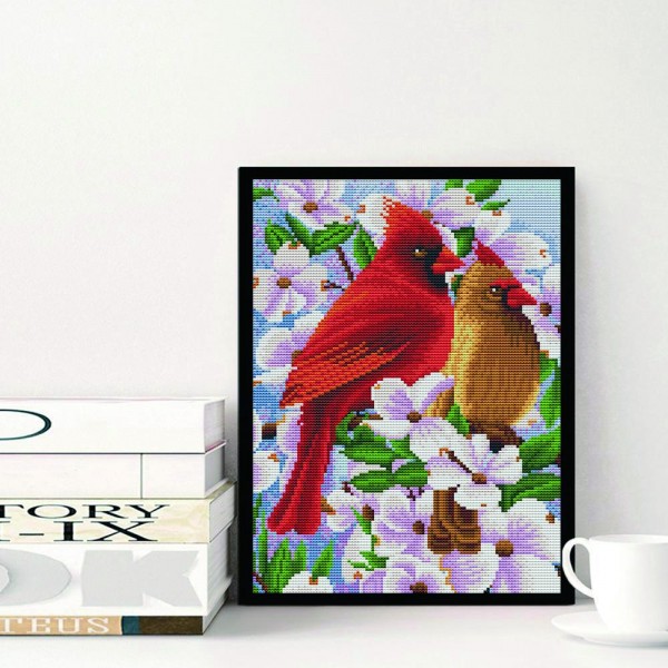 11ct Full cross stitch | Crested bird（30x40cm） Painting By Numbers UK